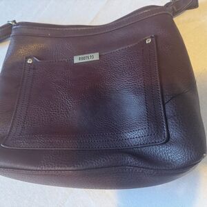 VTG ROOTS 73 faux Leather burgundy Shoulder Bag‎